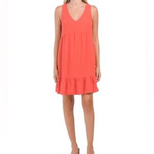 Cynthia Rowley V neck Linen Dress Large NWT